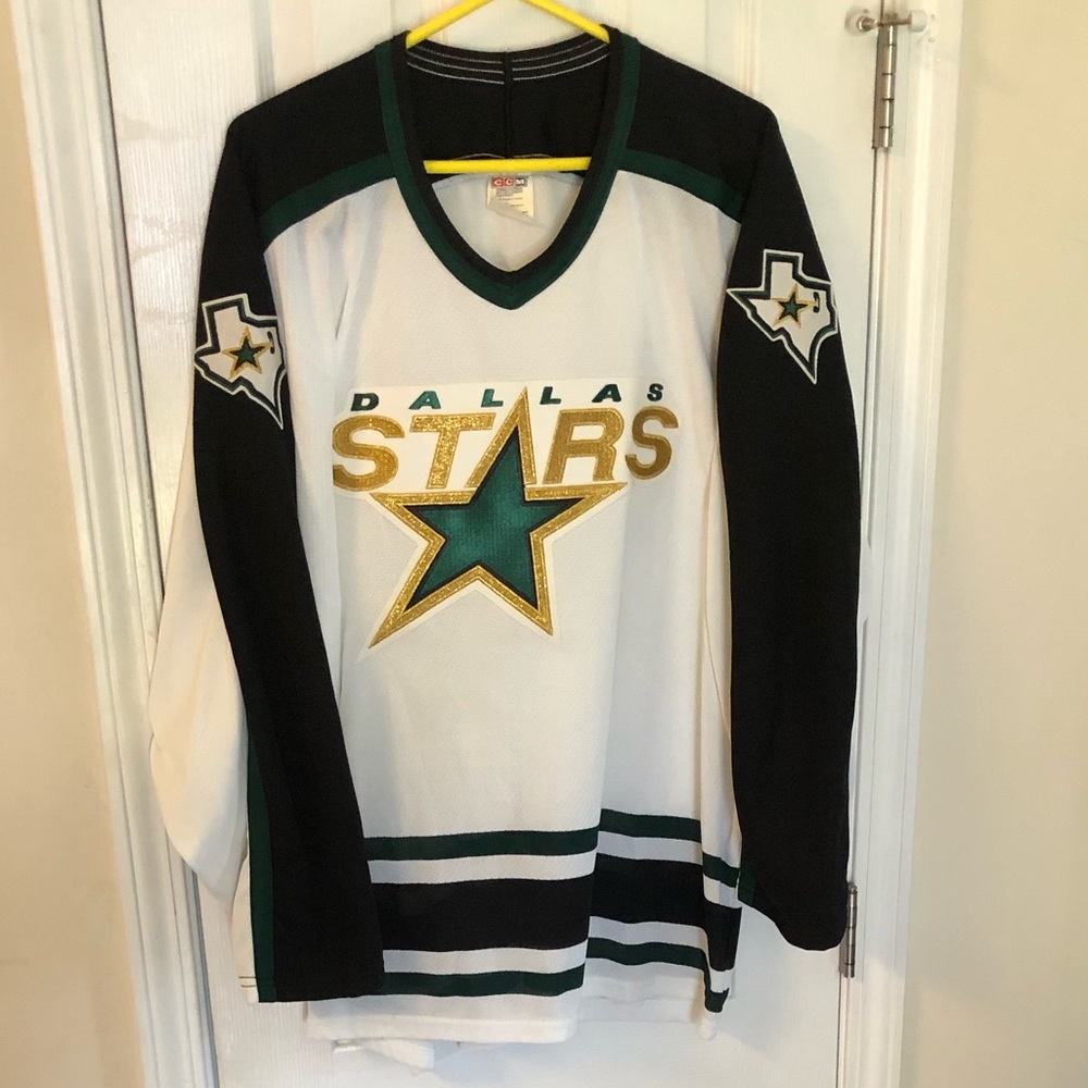 Dallas Stars Men's White & Green Hockey Jersey